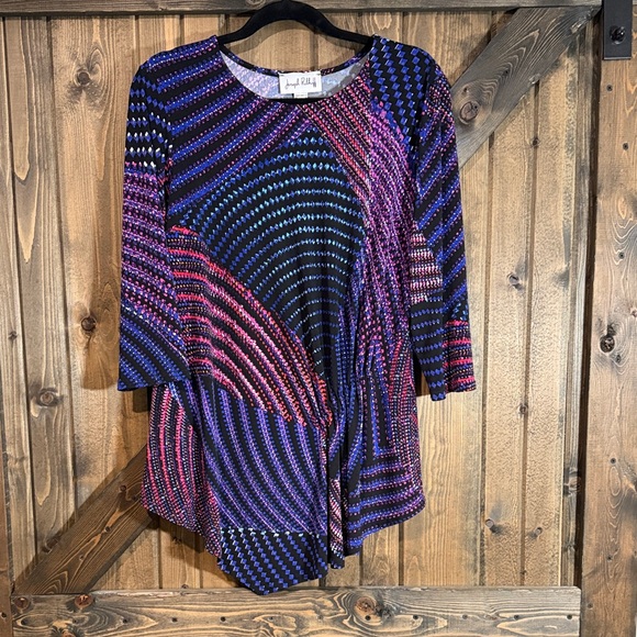 Joseph Ribkoff Tops - Joseph Ribkoff Women's Top in Black, Pink, and Blue